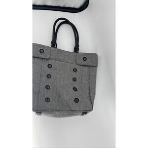 Gray Laptop Tote Bag Travel Padded Shoulder executive